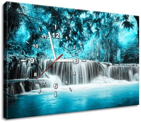 Gario Órás falikép Vízesés a kék dzsungelben Méretek: 60 x 40 cm