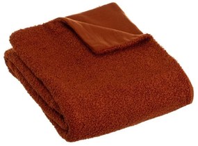 Téglavörös sherpa takaró 130x160 cm Sherpa Bouclé – Casa Selección