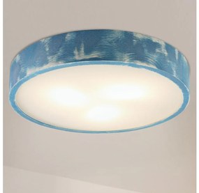 Brilagi - PINO mennyezeti lámpa 3xE27/15W/230V fenyő/kék átm. 47,5 cm