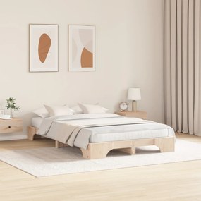 Ágykeret Természetes Tömör fenyő 120 x 200 cm Tartós Négyzetes