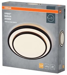 Osram - LED mennyezeti lámpatest ORBIS BERLIN LED/16W/230V átm. 29,3 cm fekete