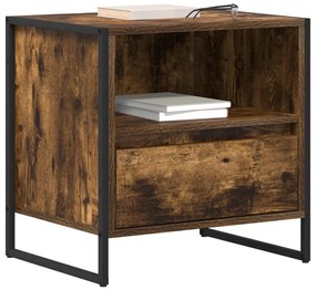 vidaXL Éjjeli asztal 2 pcs Füstös tölgy 50 x 39,5 x 50 cm Faanyag