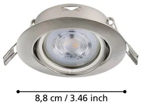 Eglo 901757 - KÉSZLET 3x LED Beépíthető lámpa FAVAZZINA 1xGU10/4W/230V króm