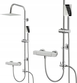 Zuhanyszett Robusztus Oszlop Fém Esőztetővel 20 CM