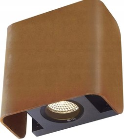 Kültéri fali lámpa Slv felső/alsó rozsdaszínű IP65 szabályozható