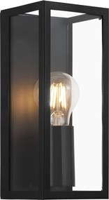 EGLO 99123 AMEZOLA Klasszikus Kültéri Fali Lámpa Fekete, Átlátszó E27 IP44