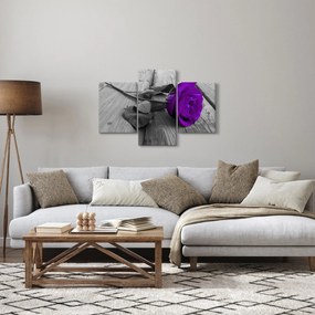Kép - Lila rózsa zöld szárral (90x60 cm)