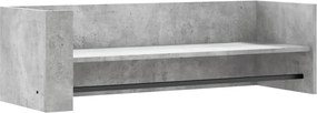 vidaXL betonszürke szerelt fa fali polc 100 x 35 x 30,5 cm