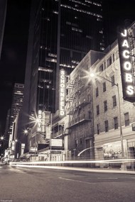 Poszter 20x30cm Times square és Broadway éjszaka New York 3, Assaf Frank