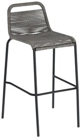 Glenville sötétszürke acélszerkezetű bárszék, magasság 74 cm - Kave Home