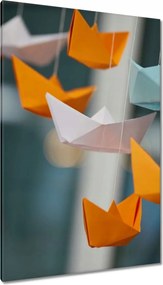 Vászonkép 80x120 Lógó papírhajók