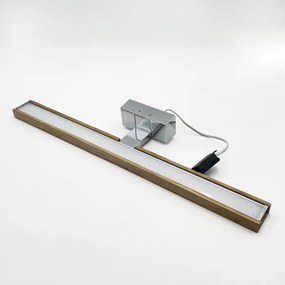 Brilagi-LED Fürdőszobai tükörvilágítás 3 az 1-ben WOODY MIRROR LED/12W/230V 60 cm IP44 króm/tölgy