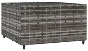 vidaXL szürke polyrattan négyzet alakú kerti dohányzóasztal 50x50x30cm