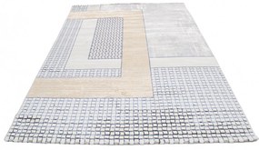 Modern szőnyeg bézs barna kék DIANA 200x300 gépi modern szőnyeg nappaliba