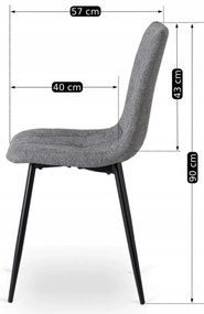 Szürke Szövet Étkezőszék ROBIN 2