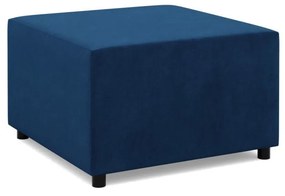 Zeus puff, bársony, 70x70, kék