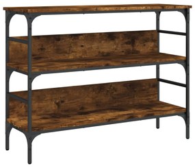 füstös tölgy színű szerelt fa tálalóasztal 100x32x75 cm