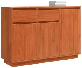 Széf fiókkal Viaszbarna 110 x 34 x 75 cm Tömör fenyőfa