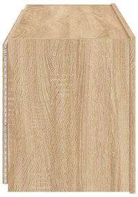 sonoma tölgy színű fali TV-szekrény LED-ekkel 100 x 35 x 41 cm