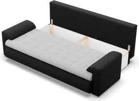 Tokio kanapéágy, fonott + műbőr, szürke - fekete