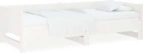 vidaXL fehér tömör fenyőfa kihúzható kanapéágy 2x(80x200) cm