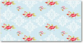 Konyhai panel Rózsák és díszek 100x50 cm Ragasztó