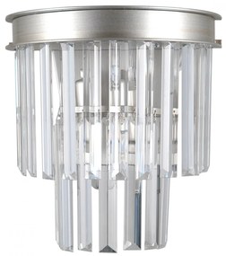 ITALUX-WL-44372-2A-SLVR-BRW VERDES ezüst, kristály fali lámpa 2XE14 40W ↕270mm ↔160X250mm IP20