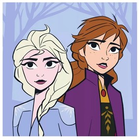 Disney Jégvarázs Sisters Mágikus Kéztörlő arctörlő, törölköző 30x30cm