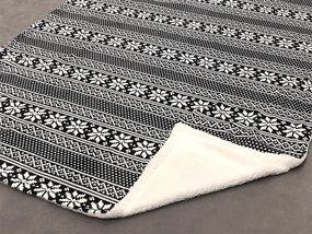 Kétoldalas bárány takaró, téli motívum, 150x200, MALENA