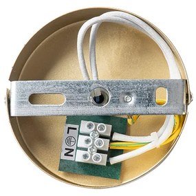 Keleti mennyezeti lámpa arany és rózsaszín árnyékkal rojtokkal - Franxa