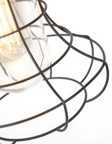 Rusztikus kültéri lógólámpa fekete - Moreno