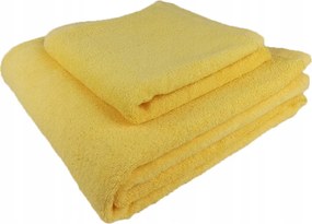 Kéztörlő sima 50x100cm Sárga 100%Pamut