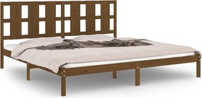 vidaXL mézbarna tömör fenyőfa ágykeret 200 x 200 cm
