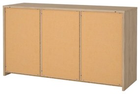 Fehér-natúr színű komód tölgyfa dekorral 149x84x48 cm Next – Tvilum