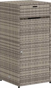 vidaXL szürke polyrattan kerti tárolószekrény 55 x 55 x 111 cm