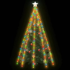 karácsonyfa-fényfüzér 400 színes LED-del 400 cm