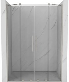 Mexen Velar Duo, tolózuhanyajtó nyitáshoz 140 cm, 8 mm átlátszó üveg, csiszolt acél, 871-140-000-02-97