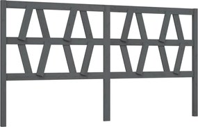 vidaXL szürke tömör fenyőfa ágyfejtámla 206 x 4 x 100 cm
