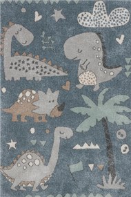 Kék szőnyeg, Gyerek dinoszauruszok 120x170cm