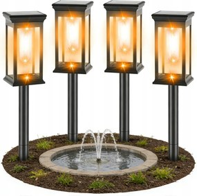 Napelemes LED-es kerti lámpa kültéri oszlop álló lámpa