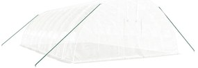 fehér acélvázas melegház 60 m² 10 x 6 x 2,85 m