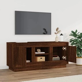 barna tölgy színű szerelt fa TV-szekrény 102x35x45 cm