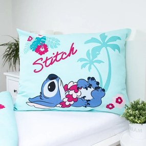 Kék egyszemélyes pamut gyerek ágyneműhuzat 140x200 cm Lilo a Stitch "Hawaii" – Jerry Fabrics