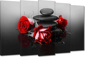 Vászonkép 150x95 Vörös rózsa Wellness