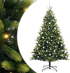 vidaXL Mesterséges Hajlított Karácsonyfa 300 LED-del Zöld 210 cm