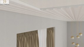 Mennyezeti Fali panel DP3D1 3,5x61x200 cm Lamel 3D Xps Decorem