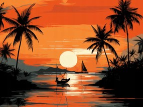 Poszter 20x15cm Trópusi nyugalom