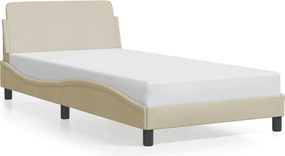 vidaXL krémszínű szövet ágykeret Dover 100x200 cm