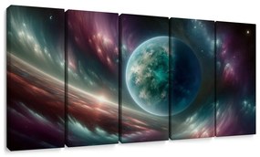 5 részes kép galaxis és bolygó