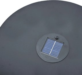 Kerti bútor szett 1+2, szolár világítással, fém, szürke, AZS-L1314 GREY